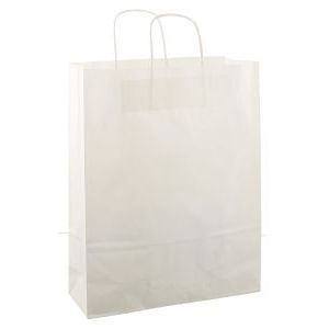 Papieren koordtas 32x12x41cm 50st wit