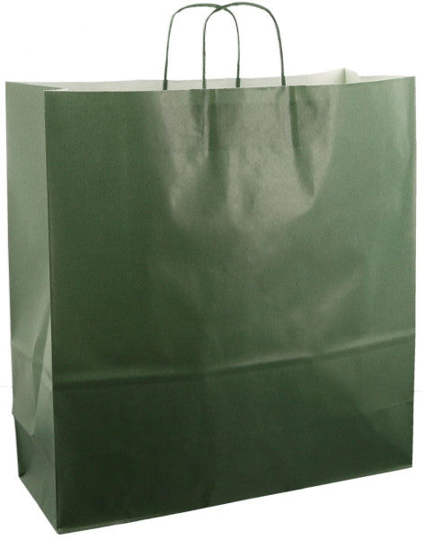 Buste in carta con cordoncino 45x17x47cm 50pz verde scuro