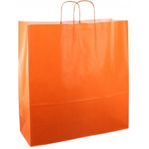 Bolsa de papel con cordón 45x17x47cm 50ud naranja