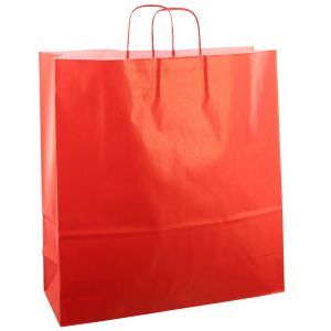 Bolsa de papel con cordón 45x17x47cm 50ud rojo