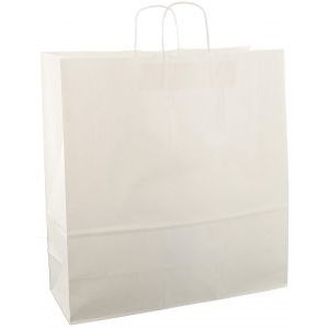 Papieren koordtas 45x17x47cm 50st wit