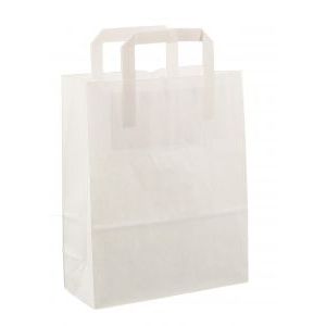 Timmers - Busta di carta 22x10x28 cm 400 pezzi kraft bianco sbiancato