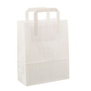 Bolsa de papel 22x10x38cm 50ud blanca