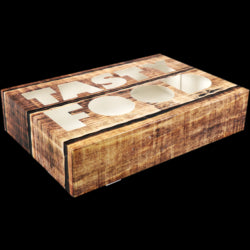 Caja de fiesta / caja de catering Tasty Food 36x25x8cm 10 piezas