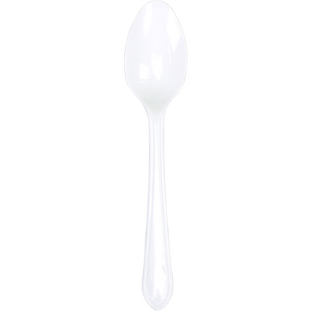 Plastic LEPEL 18cm herbruikbaar WIT 50 stuks