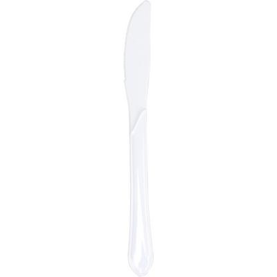 Plastic MES 18cm herbruikbaar WIT 50 stuks