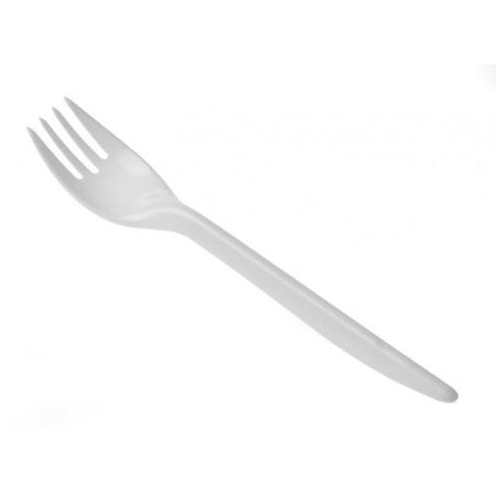 Plastic VORK 18cm herbruikbaar WIT 50 stuks