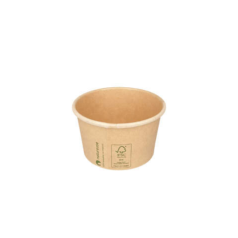 Klika - Bakje 90cc Ø75mm 3oz karton kraft BIO | 50 stuks