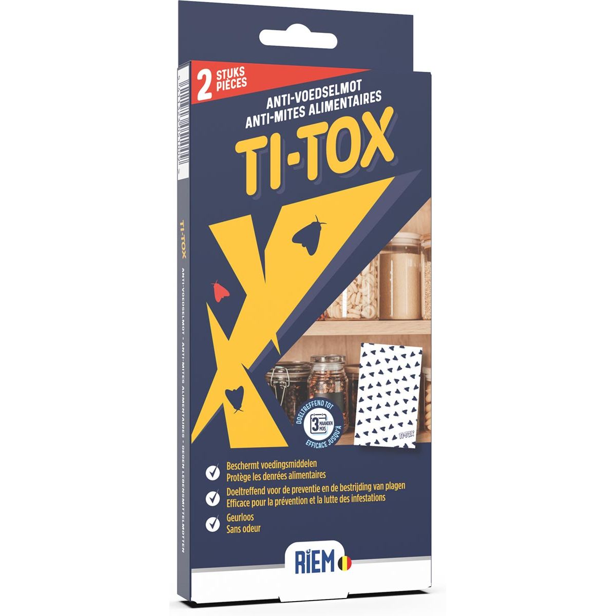 Cinturón - Ti-Tox antipolillas alimentarias, caja de 2 piezas