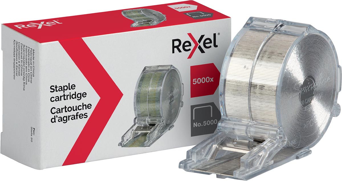 Rexel -  Nr.5000 cartridge met nietjes voor Stella 30, 5000 nietjes