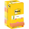 Post-it - Z-notes, 100 feuilles, pi 76 x 76 mm, paquet de 12 blocs, couleurs fluo assorties