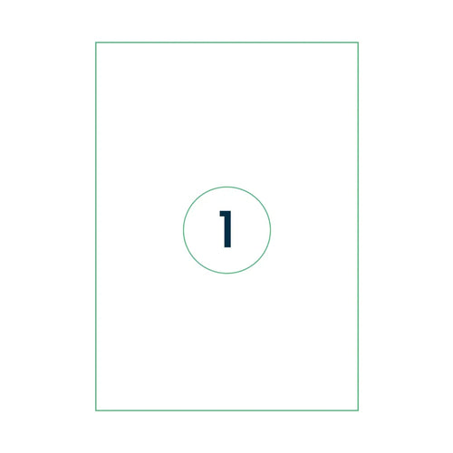 Klika - Etiqueta | papel | 297x210mm | blanco | 100 piezas