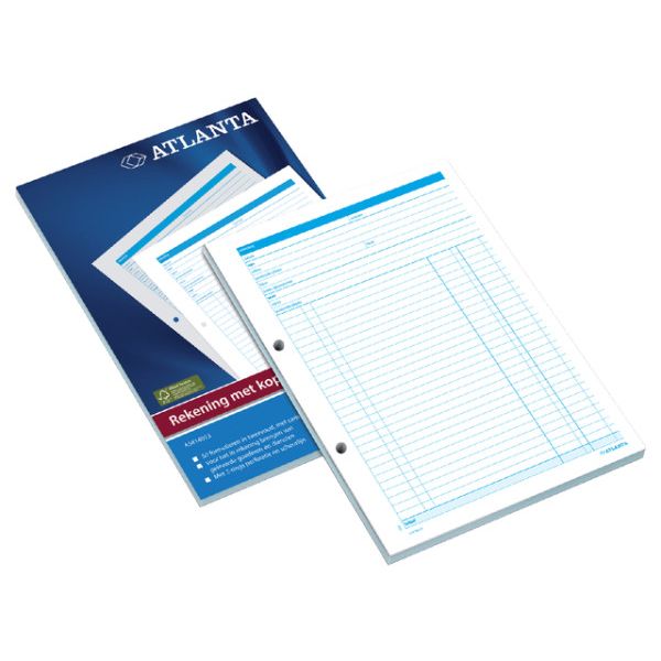 Atlanta - Cuaderno de cuentas Djois hoja A4 50x2 con carbón | 5 piezas