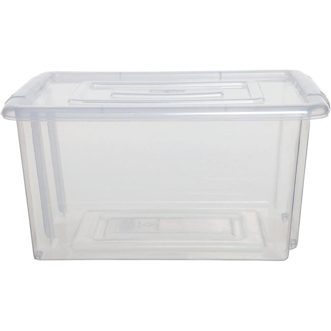 Whitefurze - Whitefurze Stack Store Mini Box de rangement 5 litres sans couvercle, transparent