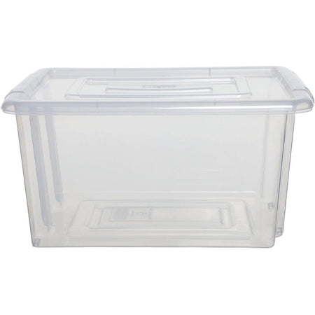 Whitefurze - Stack Store Mini boîte de rangement 5 litres sans couvercle, transparente