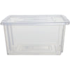 Whitefurze - Stack Store Mini boîte de rangement 5 litres sans couvercle, transparente