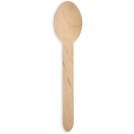 Klika - Cucchiaio in legno, rivestito, 160 mm, confezione da 100 pezzi
