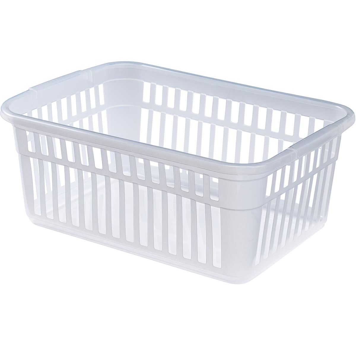Whitefurze - Cesto portaoggetti grande 45 cm, trasparente