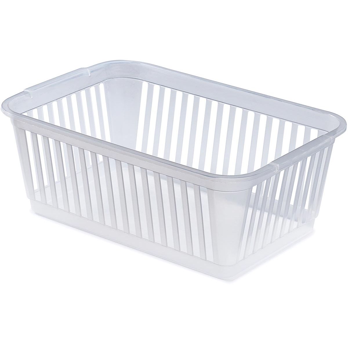 Whitefurze - Cesto portaoggetti piccolo 30 cm, trasparente