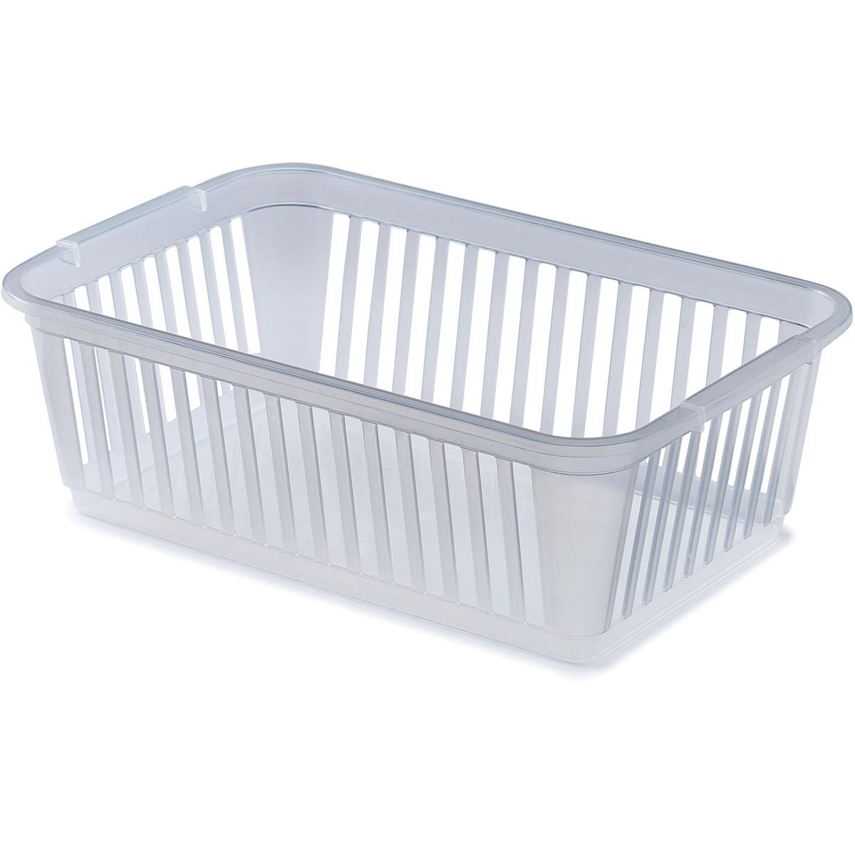 Whitefurze - Mini cestino portaoggetti 25 cm, trasparente