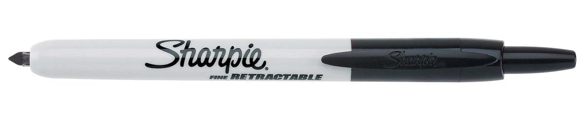 Sharpie - es decir, marcador permanente, 1 mm, negro