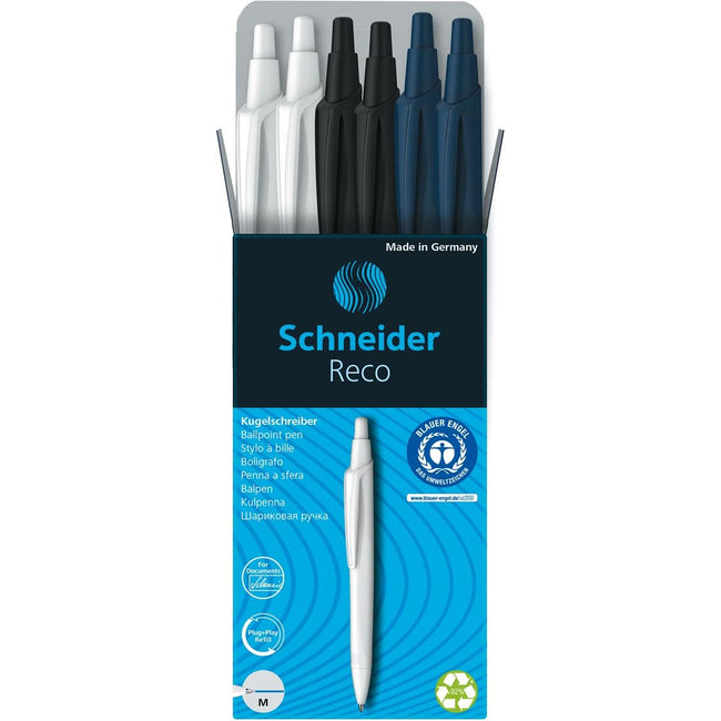 Schneider - Reco -Kugelschreiber, 6 Teile, Assorti