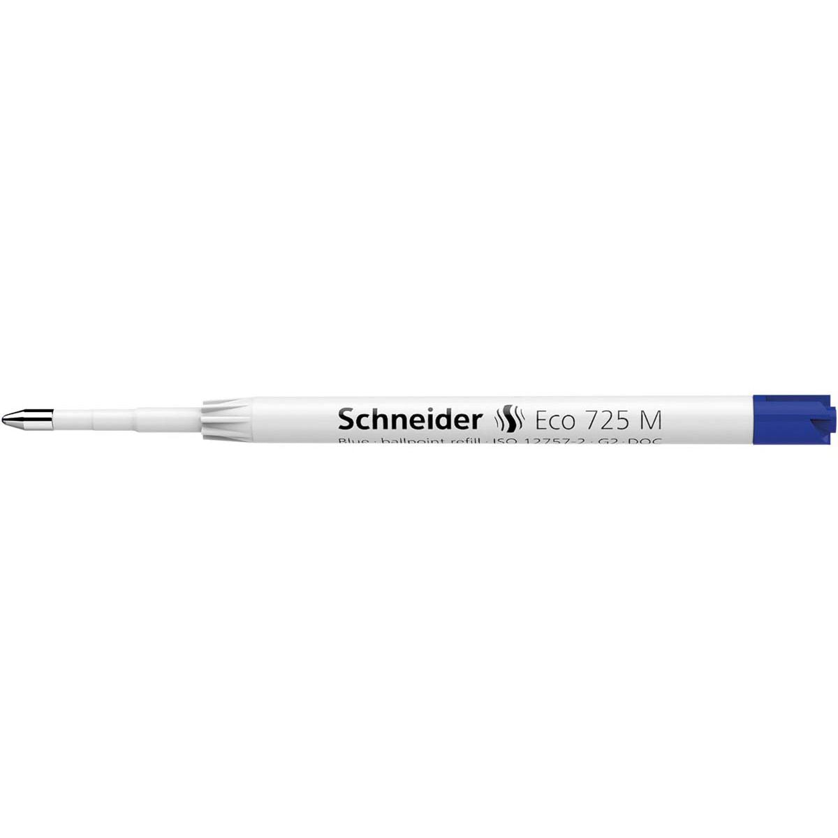 Schneider - recambio para bolígrafo Eco 725, mediano, azul