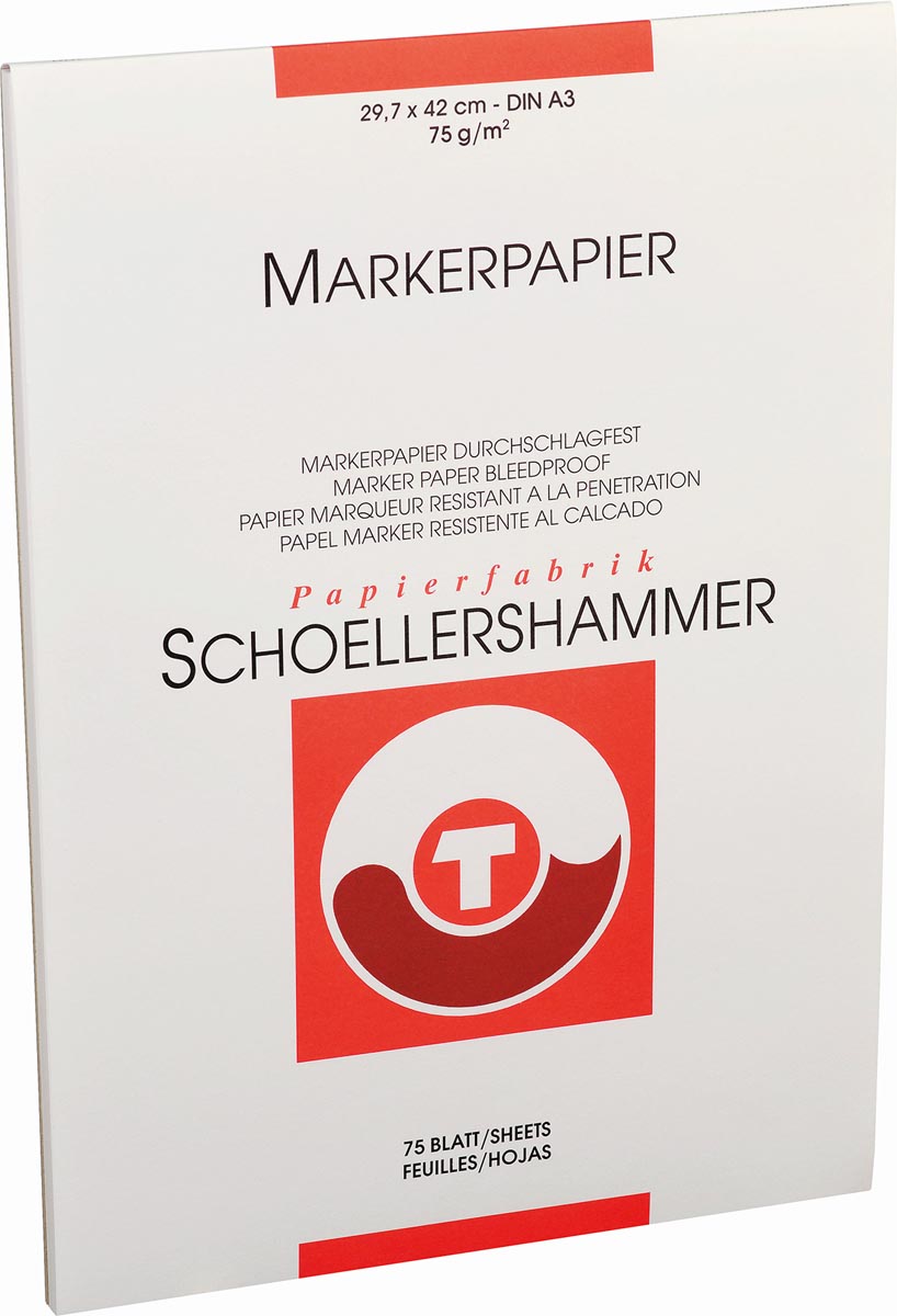 Schoellershammer - Marché, A3, 75 g / m², bloc de 75 feuilles