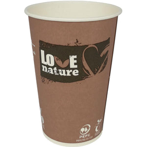 Markenlos - Trinkbecher Love Nature, aus Pappe, 180 ml, Packung à 80 Stück
