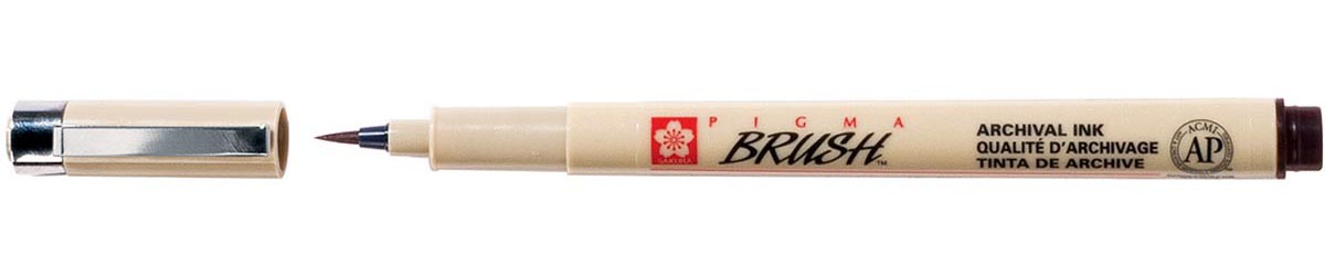 Sakura - Brhpspen Pigma Brush, noir