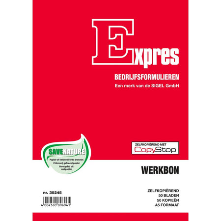 Sigel -   werkbonblok, ft A5, Nederlands, dupli (50 x 2 vel)