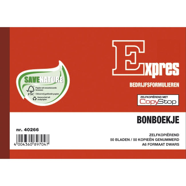 Sigel -   bonboekjes genummerd 1-50, 50 x 2 vel, zelfkopiërend