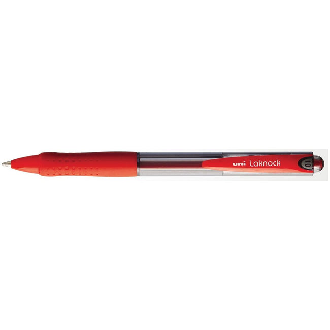 Uni-ball - balpennen Laknock schrijfbreedte 0,4 mm, schrijfpunt: 1 mm, medium punt, rood