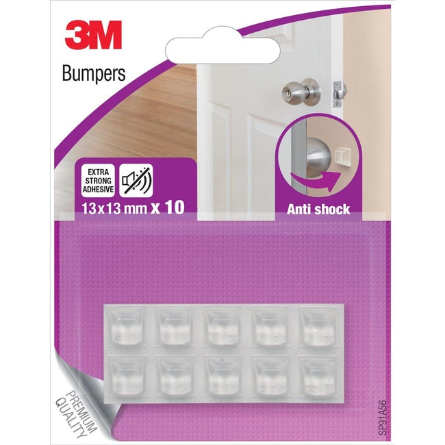 3M - Shorts auto-adhésifs, ft 13 x 13 mm, transparent, ampoule de 10 pièces