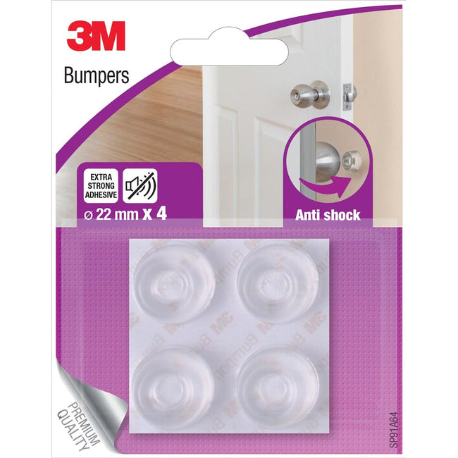 3M - Parachoques, Antichoque, 22 mm, blister de 4 piezas