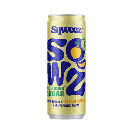 SQWZ - soft drink Lemon Ginger BIO, 25 cl can, pack of 12