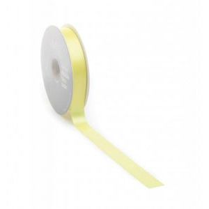 Cinta de raso PREMIUM Doble cara 25mm x 25 metros amarillo claro