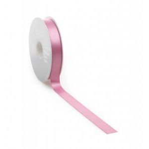 Satijnlint PREMIUM Double face 25mm x 25 meter oud roze
