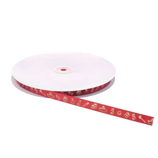 Satin Sint ribbon red 12mm x 100 meters