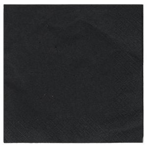 Klika - Servilletas 33x33cm 2 capas 100 piezas negro