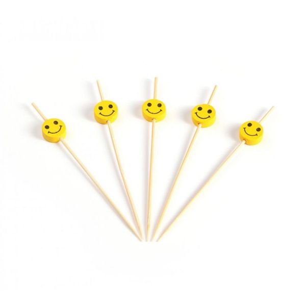 Timmers - Smiley bambú en brocheta 120mm 150 piezas