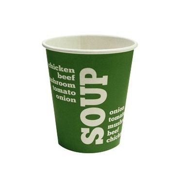 Tasty Soup - Soup cup cardboard 250 cc green BAMBOO 50 pieces