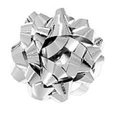 Klika - lazo miniarco plateado metalizado 25mm 75 piezas