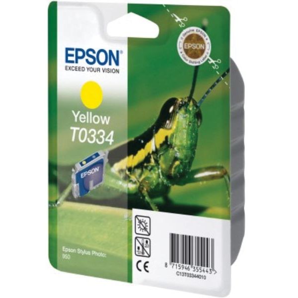Epson -  inktcartridge T0334, 440 pagina's, OEM C13T03344010, geel