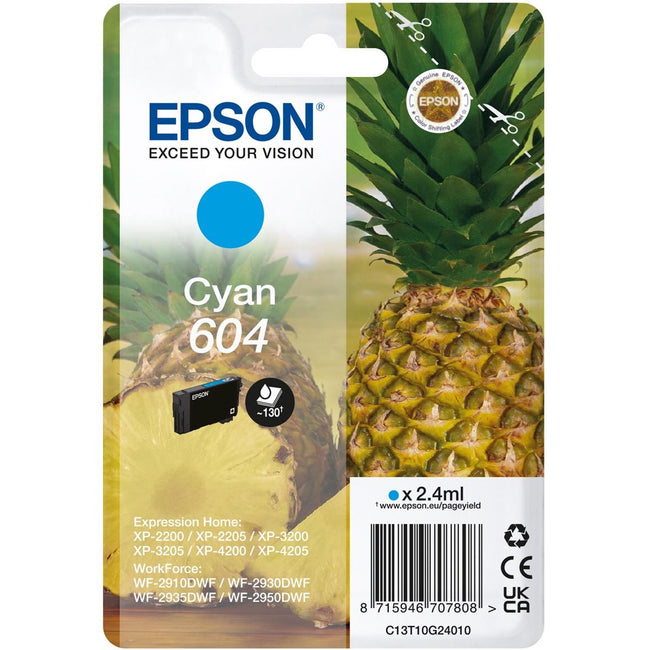 Epson - Cartuccia d'inchiostro 604 T10G24 blu