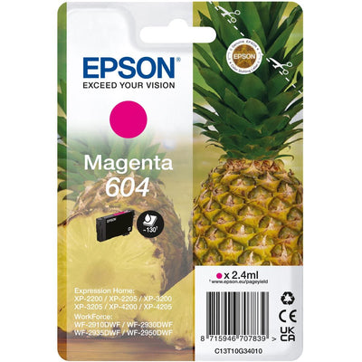 Epson -  inktcartridge 604, 130 pagina's, OEM C13T10G34010, magenta