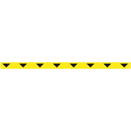 Tarifold - adhesivo para suelo sin texto, pies 50 x 1000 mm, amarillo con flechas negras