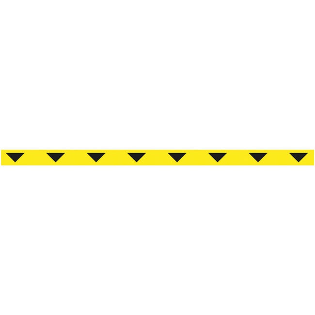 Tarifold - adhesivo para suelo sin texto, pies 50 x 1000 mm, amarillo con flechas negras