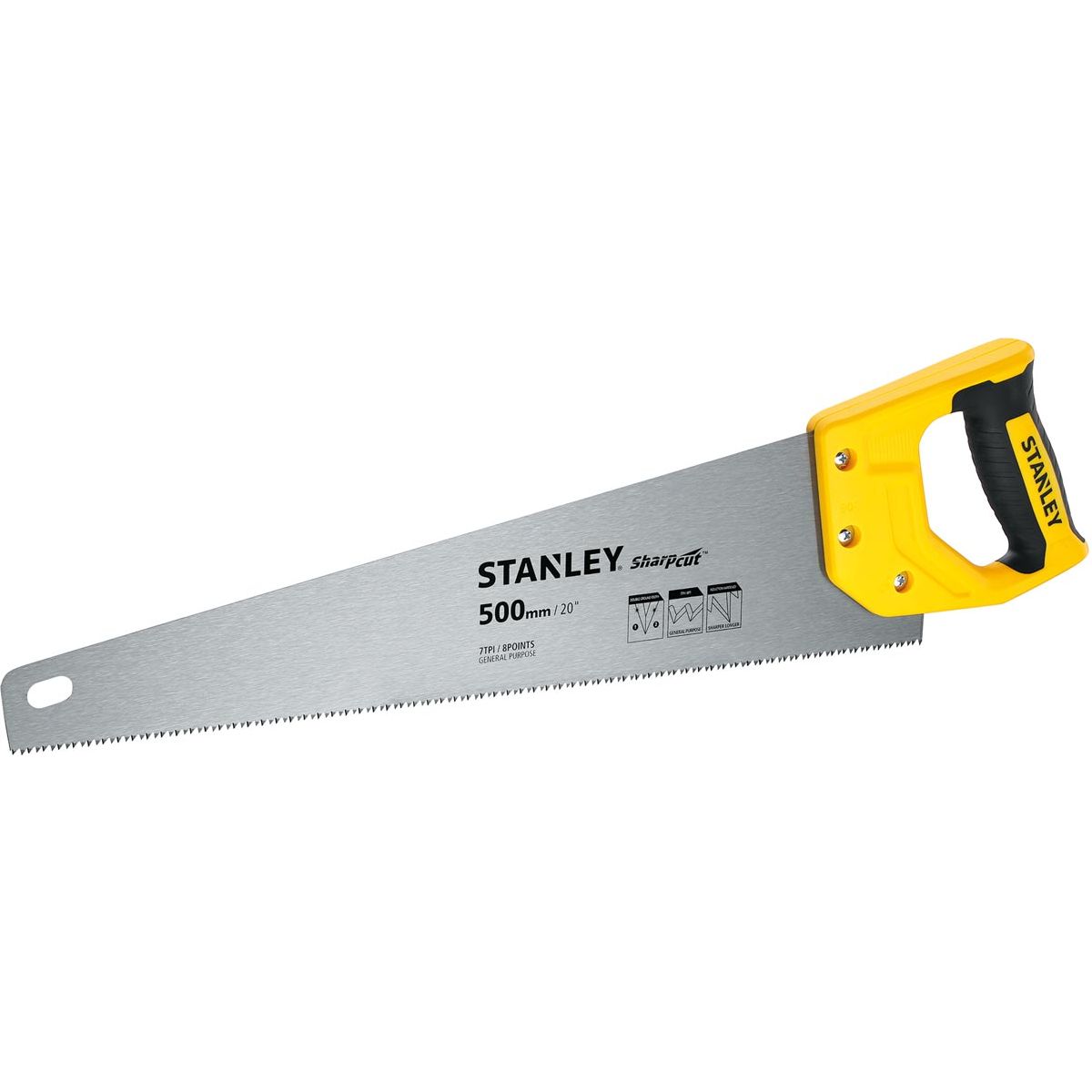 Stanley - cut zaag, 500 mm, 7 TPI