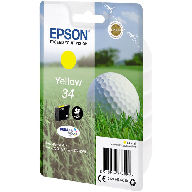 EPSON - Cartridge à encre 34, 300 pages, OEM C13T34644010, Geel